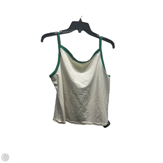 Athletic Tank Top By Lululemon In Cream & Green, Size: Xl