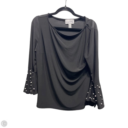 Top Long Sleeve By Joseph Ribkoff In Black & White, Size: 14