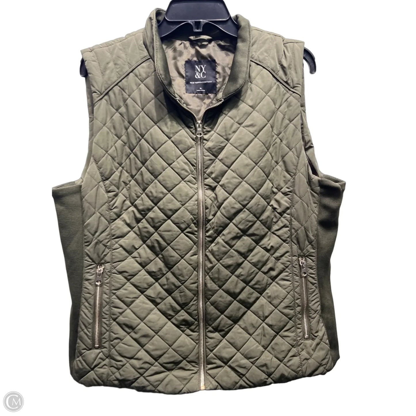 Vest Puffer & Quilted By New York And Co In Green, Size: Xl