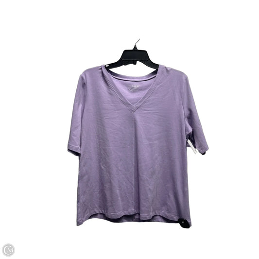 Top Short Sleeve By Chicos In Purple, Size: L