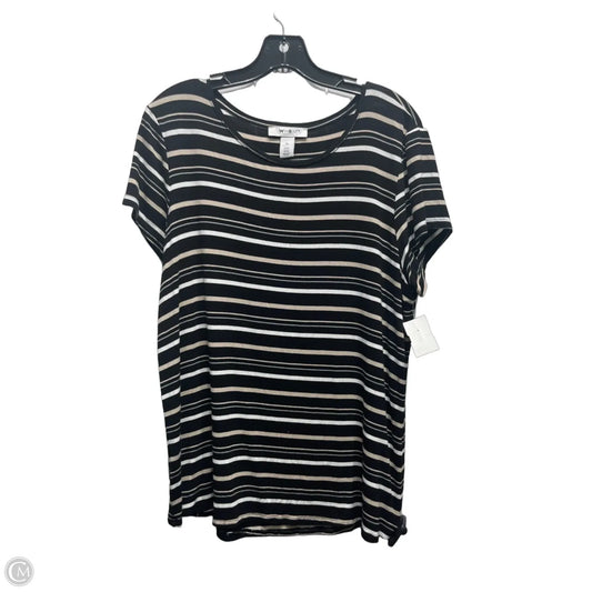 Top Short Sleeve By White House Black Market In Black & Tan, Size: Xl