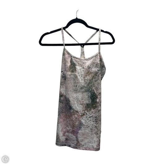 Athletic Tank Top By Lululemon In Green & Pink, Size: M