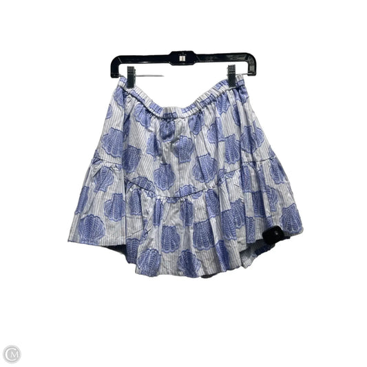Skirt Mini & Short By Clothes Mentor In Blue & White, Size: L
