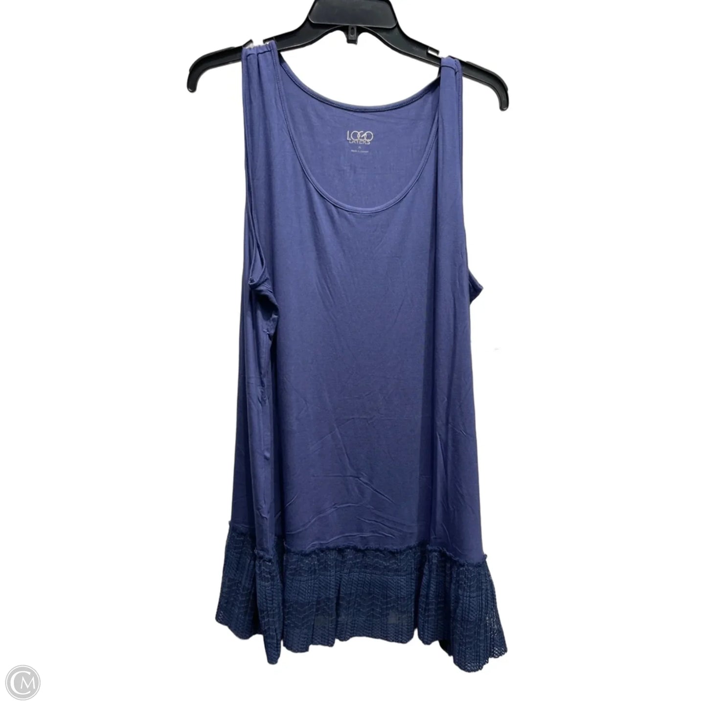 Top Sleeveless By Logo In Blue, Size: Xl