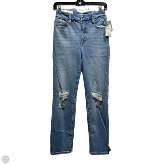 Jeans Straight By Good American In Blue Denim, Size: 4