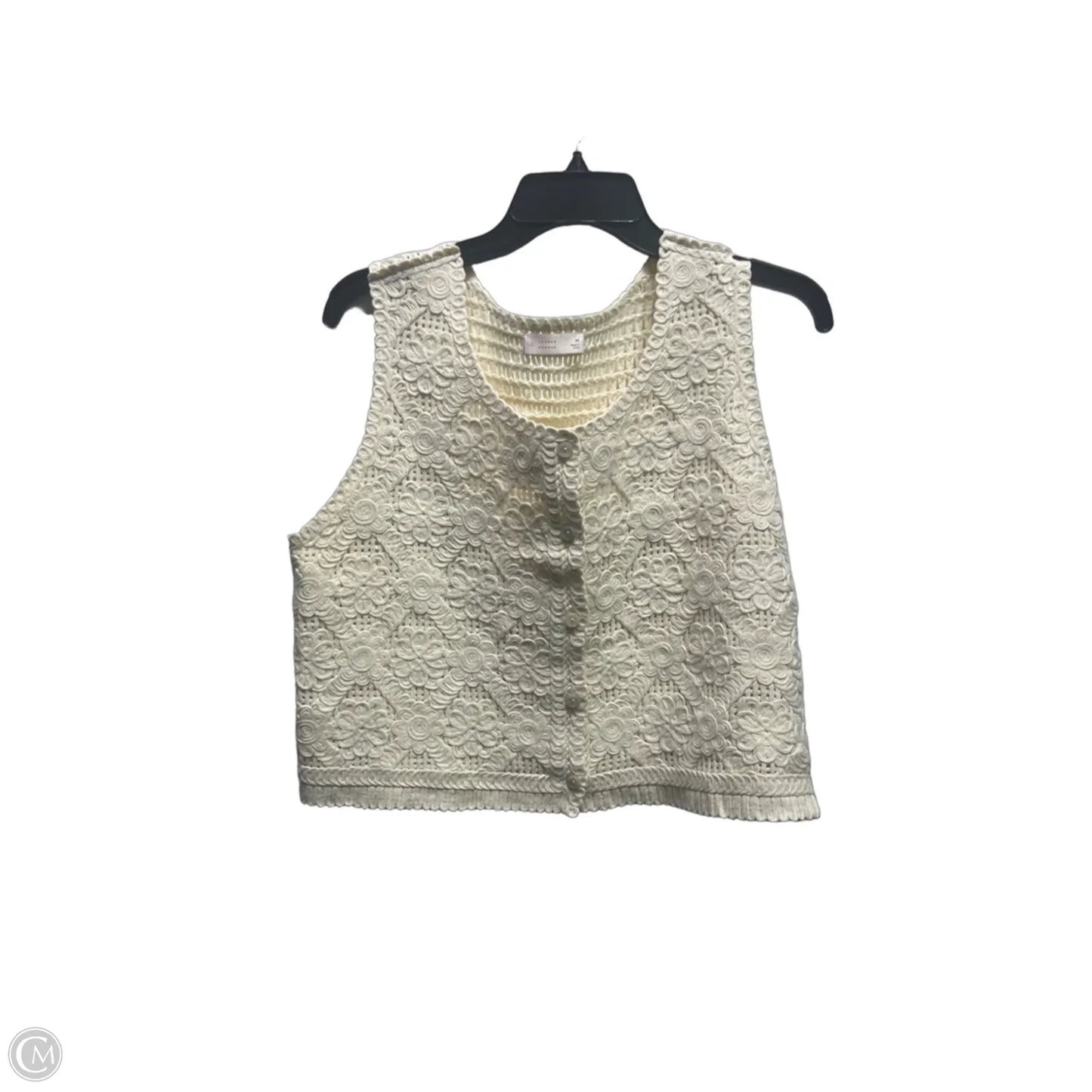 Top Sleeveless By Lc Lauren Conrad In Cream, Size: M