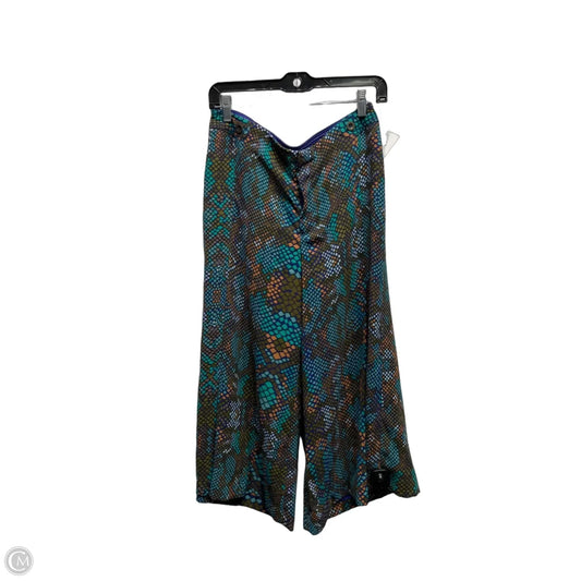 Pants Cropped By Anthropologie In Green & Grey, Size: 8