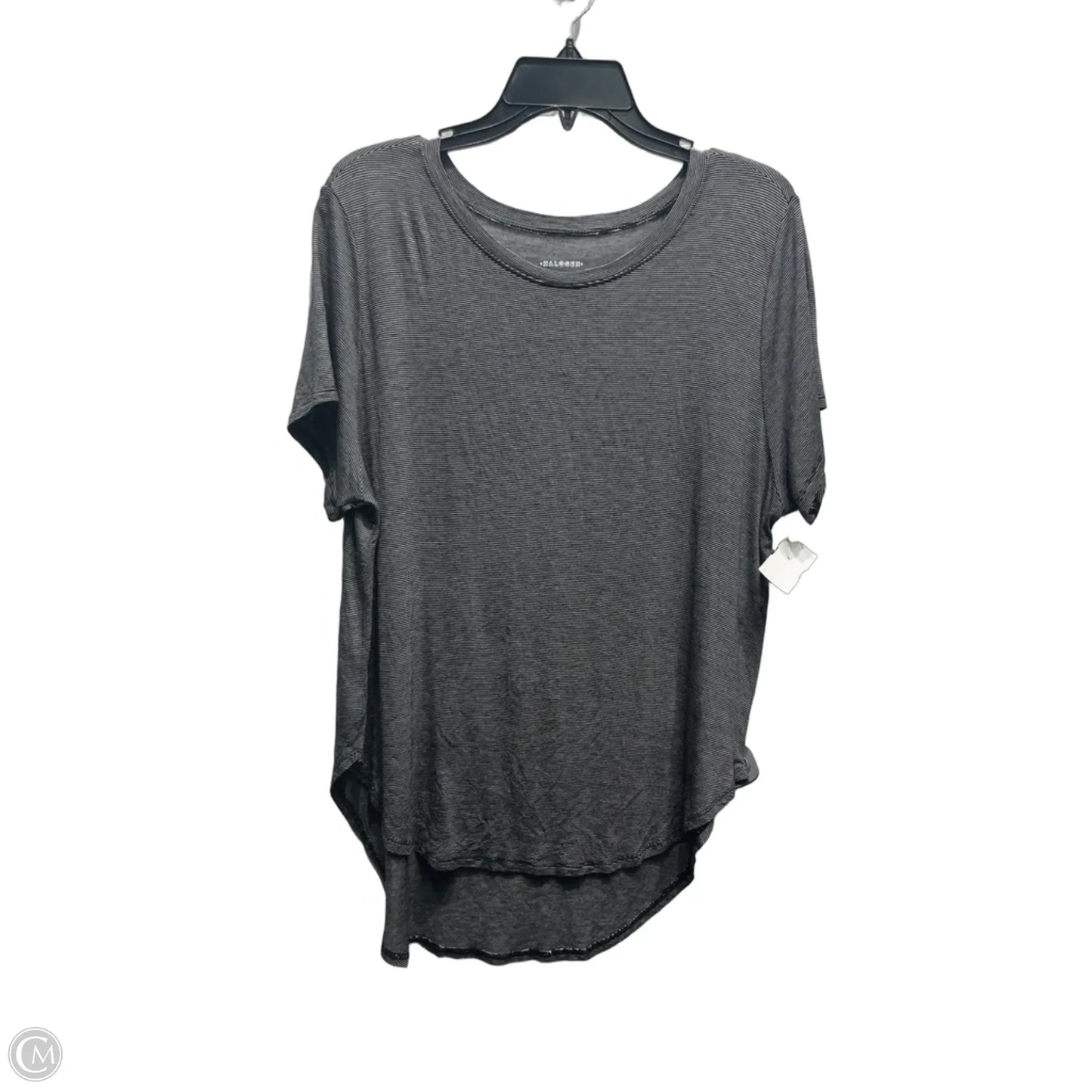 Top Short Sleeve By Halogen In Black & White, Size: Xl
