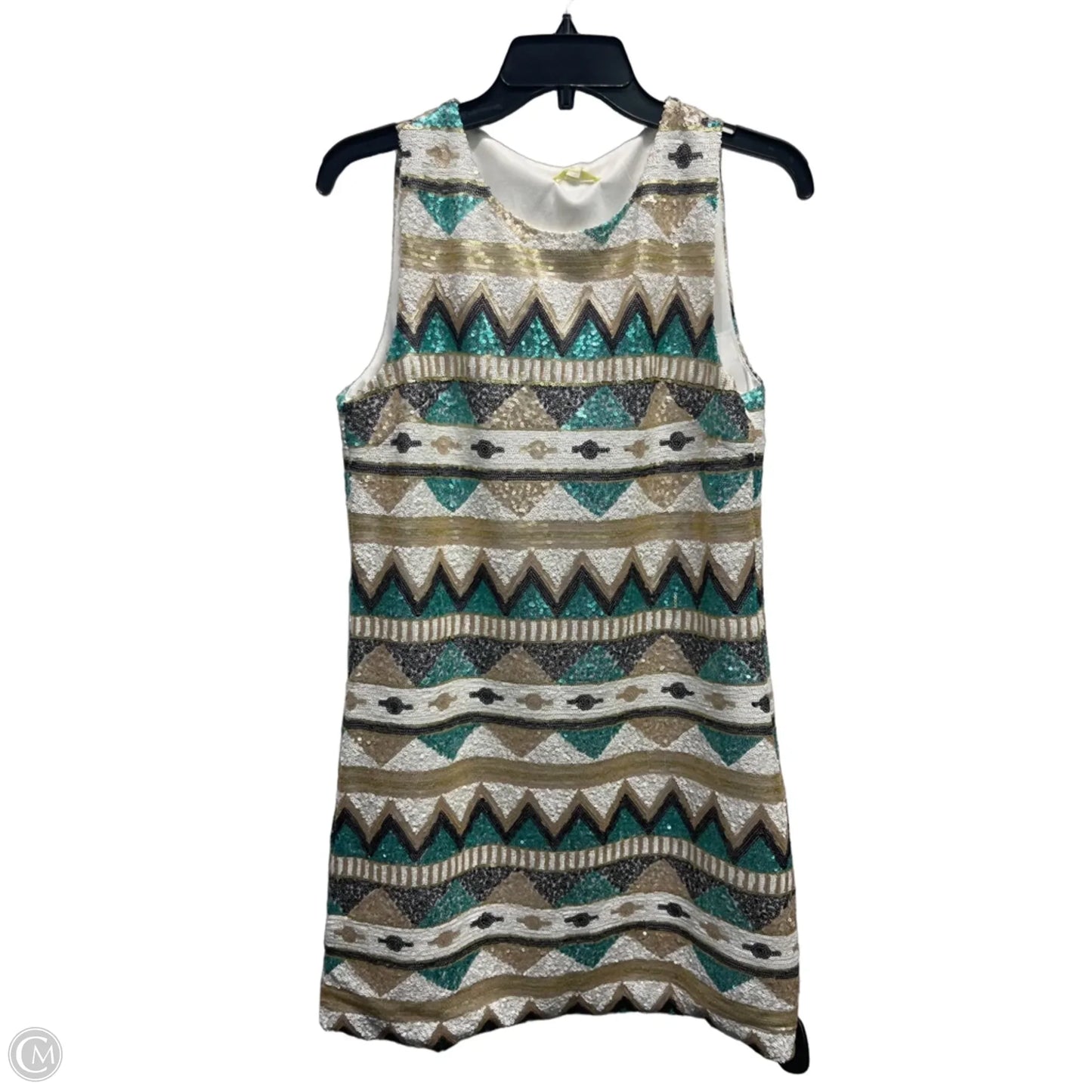 Dress Party Short By Gianni Bini In Gold & Green, Size: M