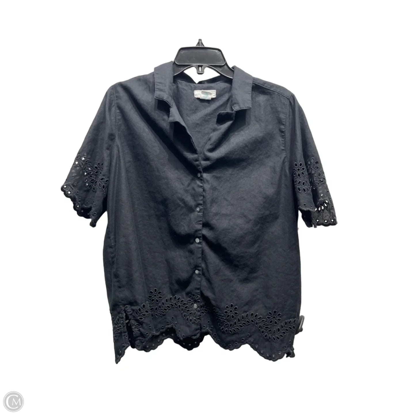 Top Short Sleeve By Cynthia Rowley In Black, Size: L