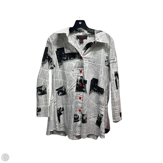 Top Long Sleeve By Clothes Mentor In Black & White, Size: S