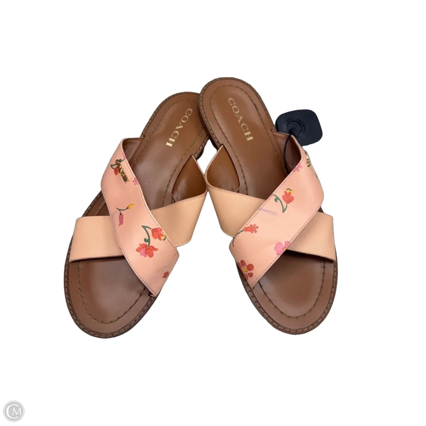 Sandals Designer By Coach In Peach, Size: 10