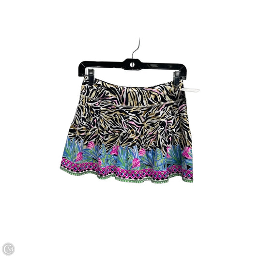 Skort Designer By Lilly Pulitzer In Brown & Cream, Size: Xs