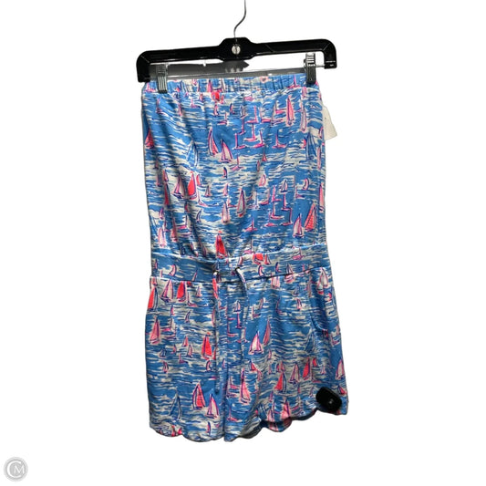 Romper Designer By Lilly Pulitzer In Blue & Pink, Size: Xs