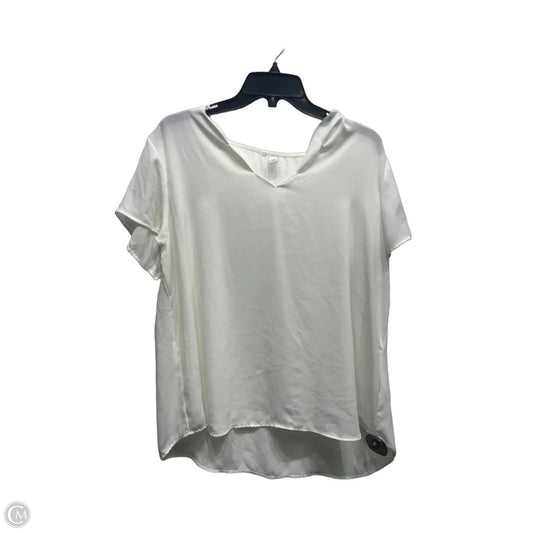 Top Short Sleeve By Clothes Mentor In White, Size: Xl