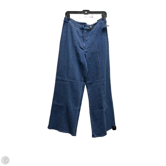 Jeans Wide Leg By Cache In Blue Denim, Size: 8