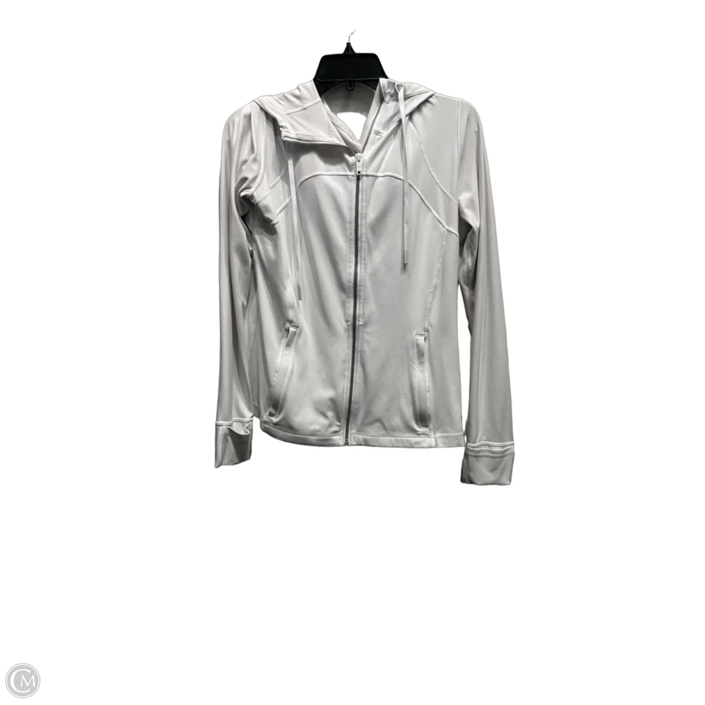 Athletic Jacket By Lululemon In White, Size: 12