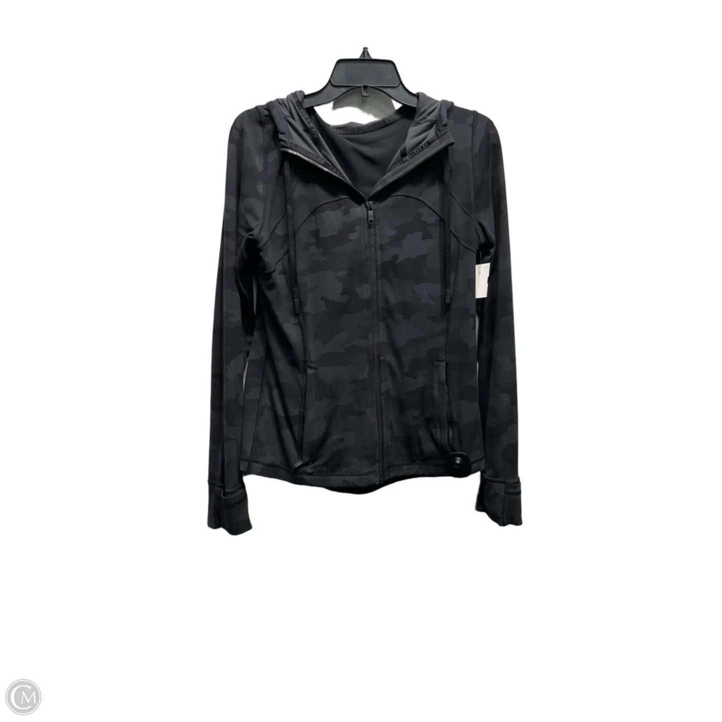 Athletic Jacket By Lululemon In Black, Size: 12