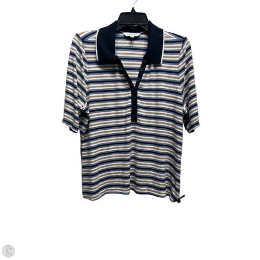 Top Short Sleeve By Liverpool In Blue & White, Size: Xl