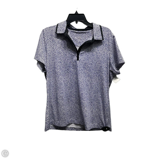 Top Short Sleeve By Tail In Blue Denim, Size: L