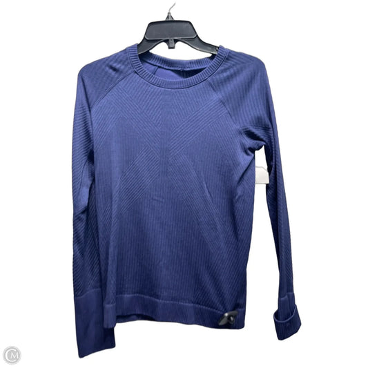 Athletic Top Long Sleeve Crewneck By Lululemon In Navy, Size: S