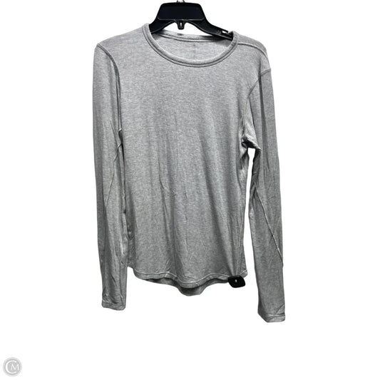 Athletic Top Long Sleeve Crewneck By Lululemon In Grey, Size: S