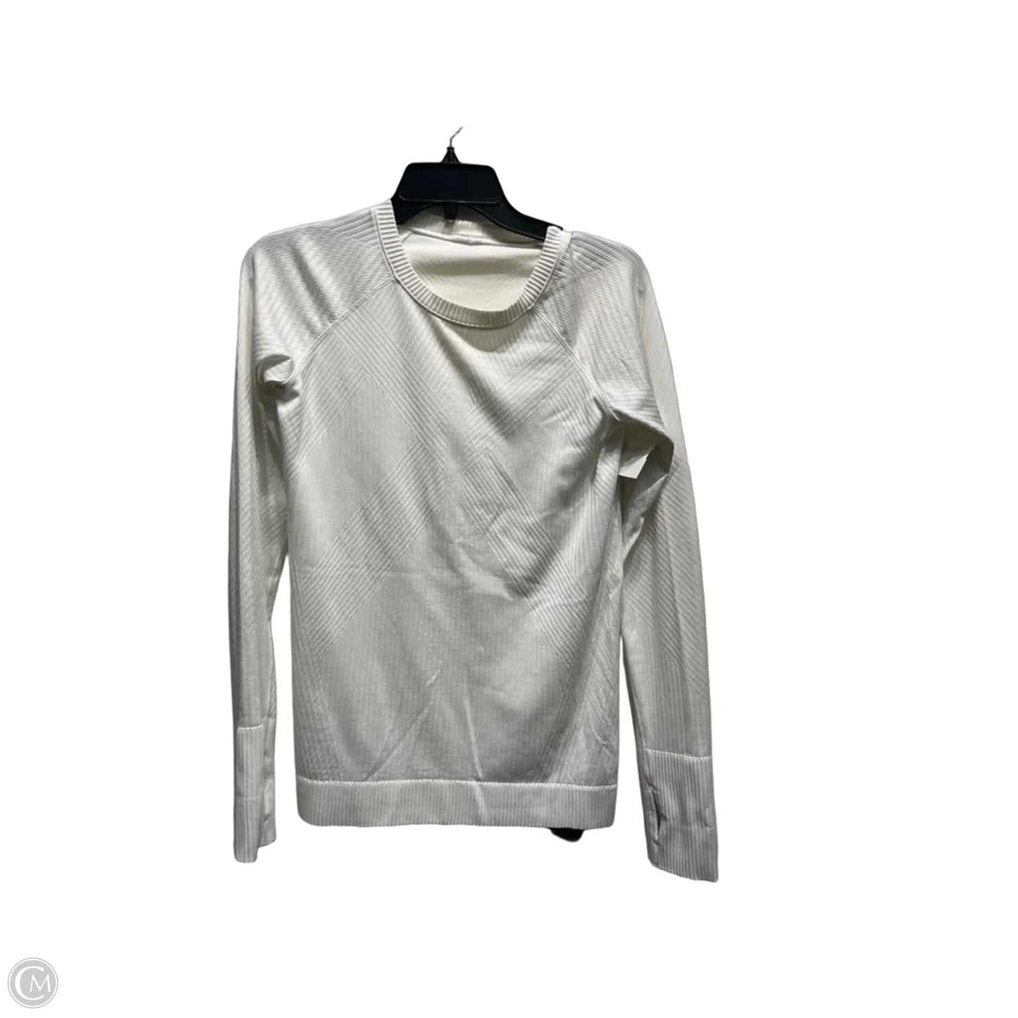 Athletic Top Long Sleeve Crewneck By Lululemon In White, Size: S