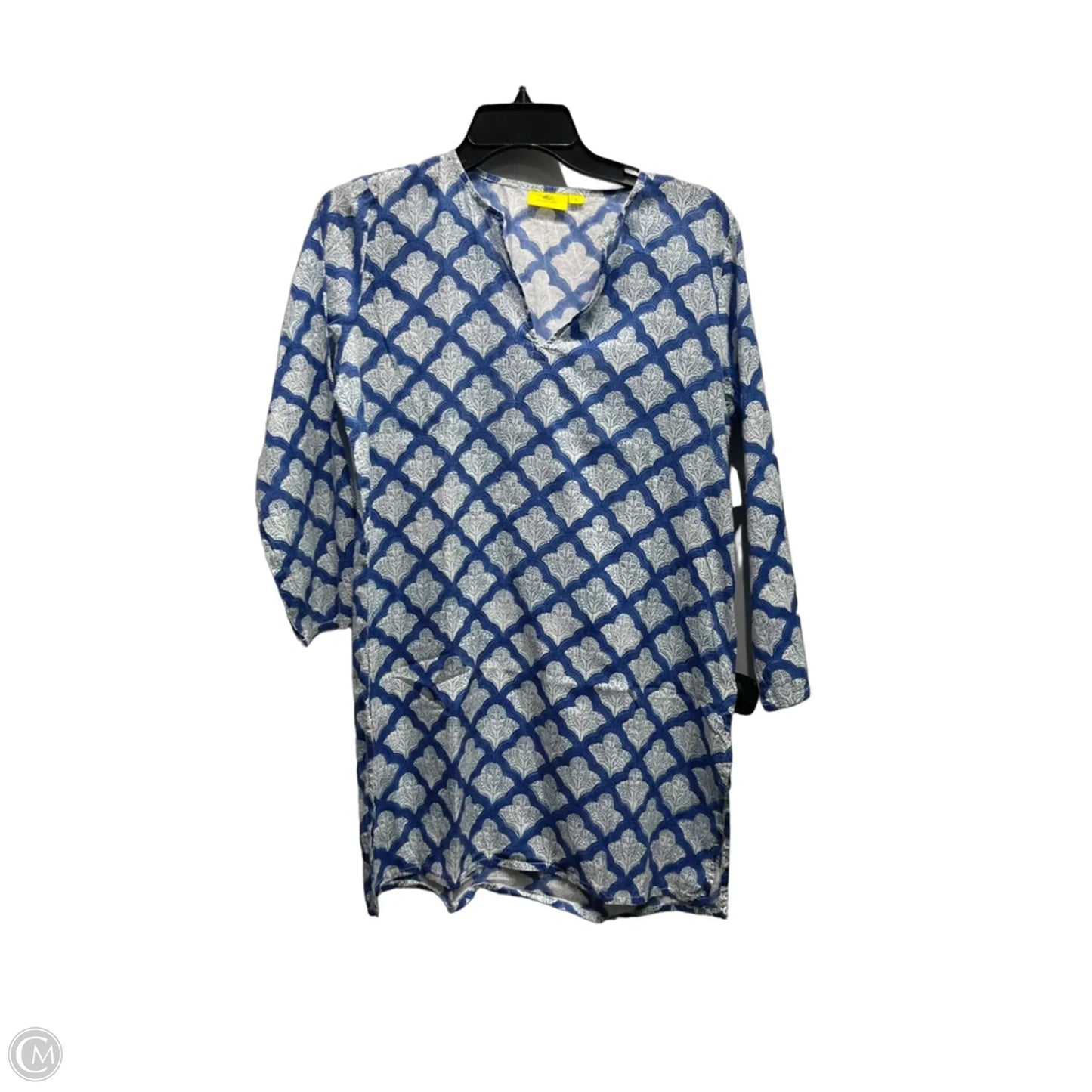 Swimwear Cover-up By Roller Rabbit In Blue & White, Size: S