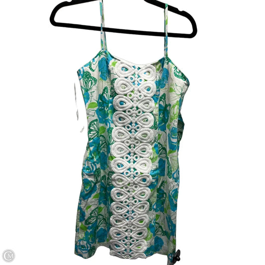 Dress Designer By Lilly Pulitzer In Blue & Green, Size: 4