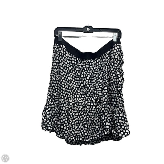 Skirt Mini & Short By Maeve In Black & White, Size: L