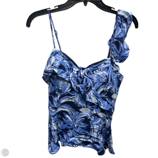 Top Sleeveless Designer By Lilly Pulitzer In Blue & White, Size: 8p