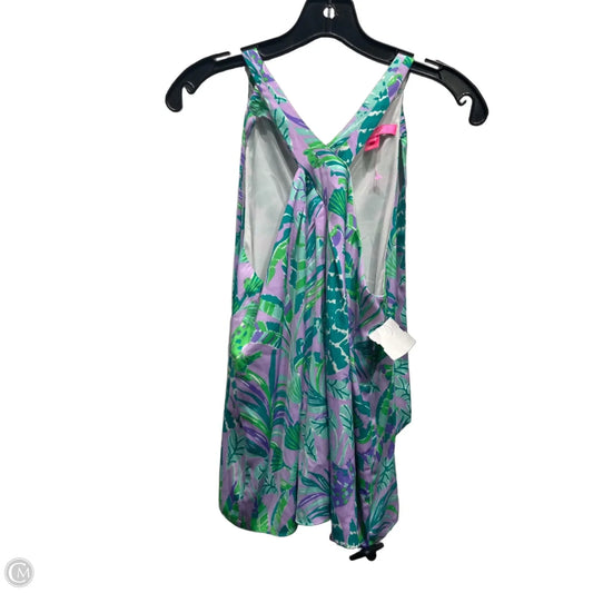 Top Sleeveless Designer By Lilly Pulitzer In Green & Purple, Size: Xs