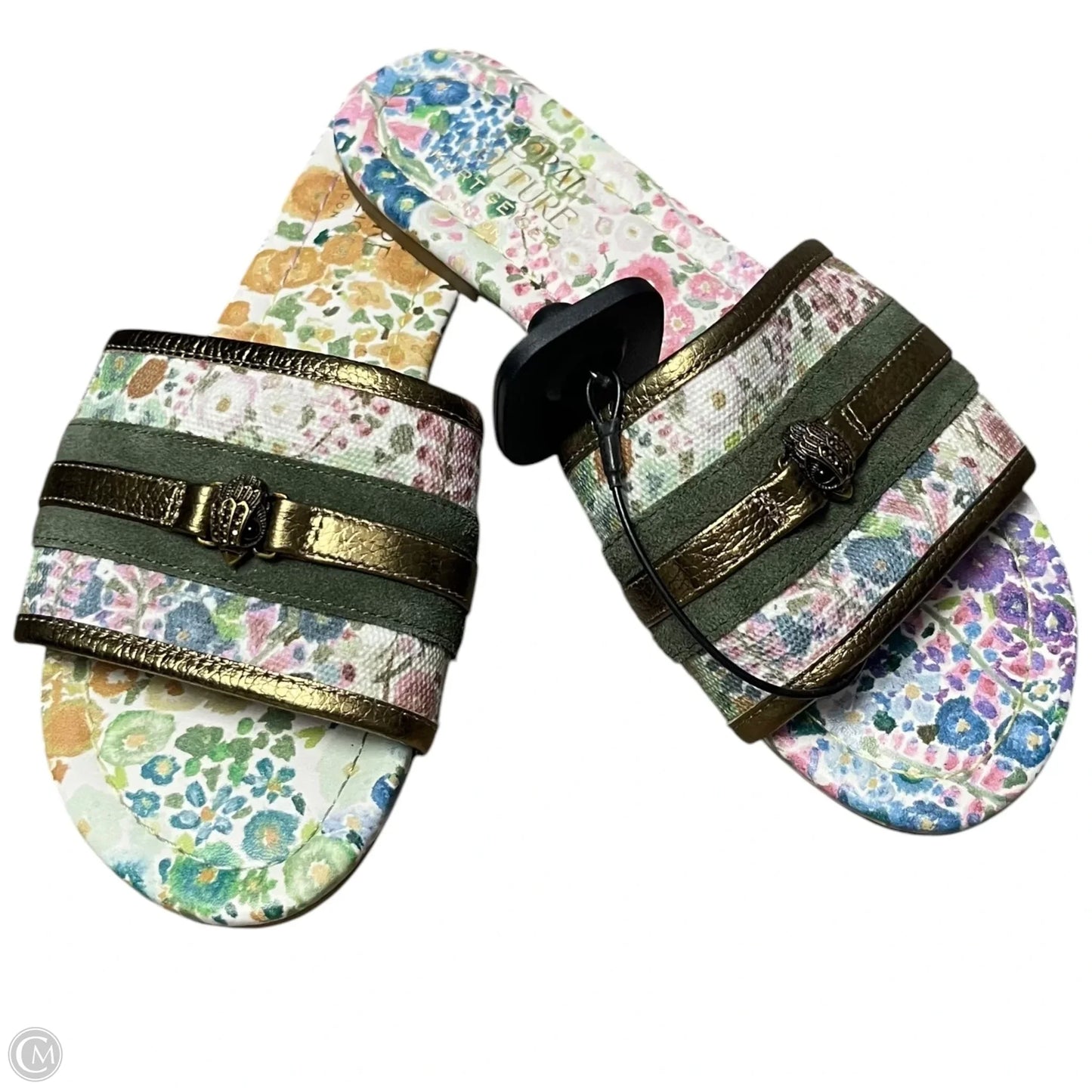 Sandals Flats By Kurt Geiger London In Green & Purple, Size: 5.5