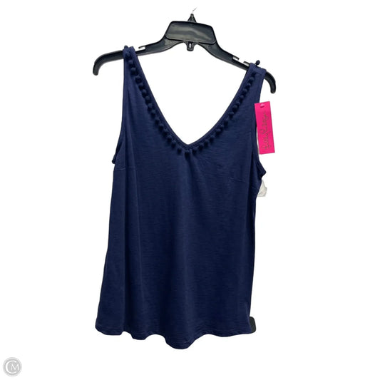 Top Sleeveless Designer By Lilly Pulitzer In Navy, Size: M