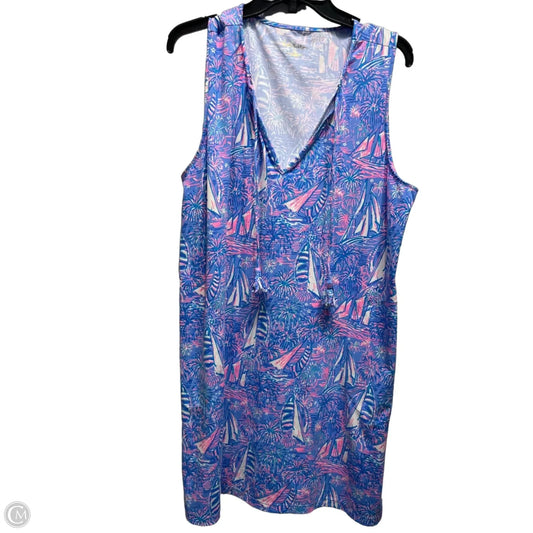 Dress Designer By Lilly Pulitzer In Blue & Pink, Size: Xl
