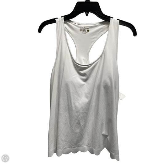 Top Sleeveless Designer By Lilly Pulitzer In White, Size: L