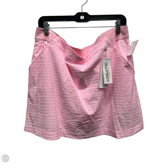 Skort Designer By Lilly Pulitzer In Pink & White, Size: 16