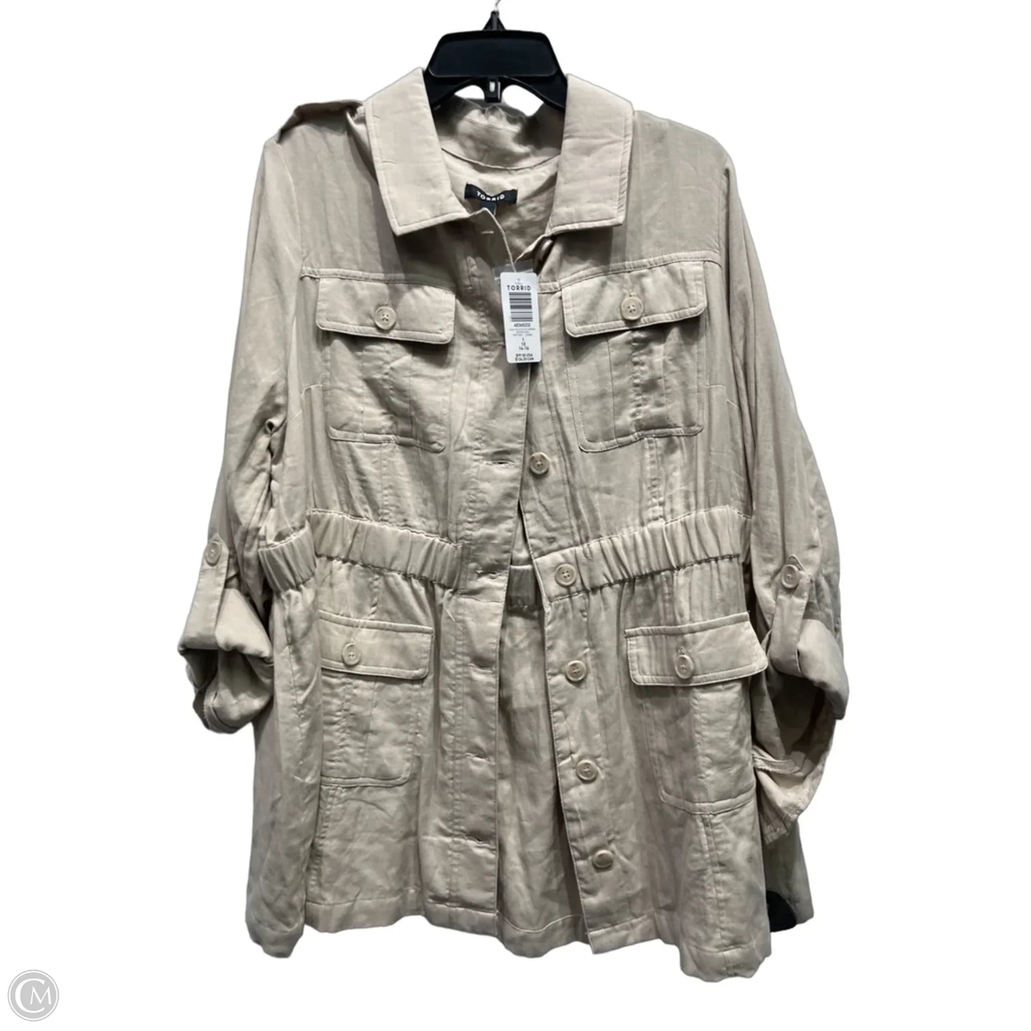 Jacket Utility By Torrid In Tan, Size: 1x