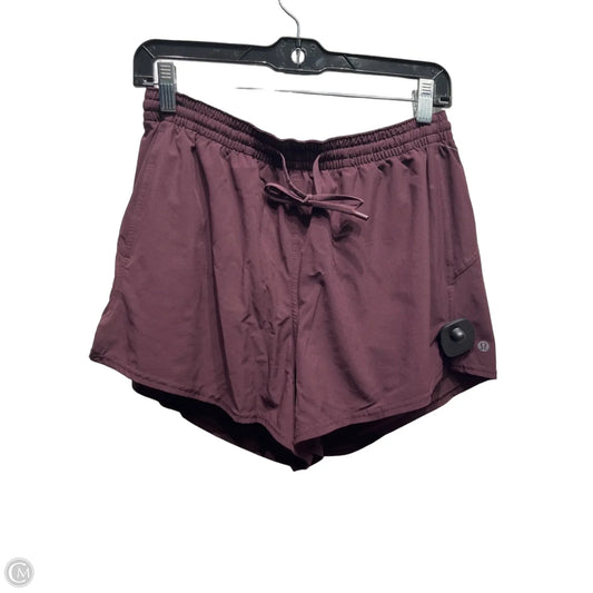 Athletic Shorts By Lululemon In Maroon, Size: 8