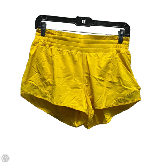 Athletic Shorts By Lululemon In Yellow, Size: 8