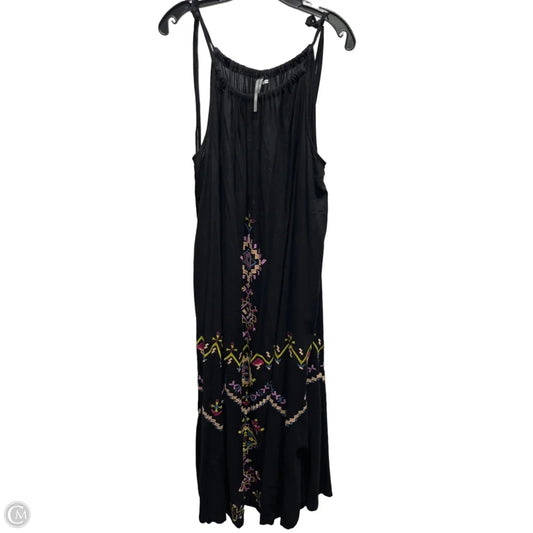 Dress Casual Maxi By Anthropologie In Black & Purple, Size: L