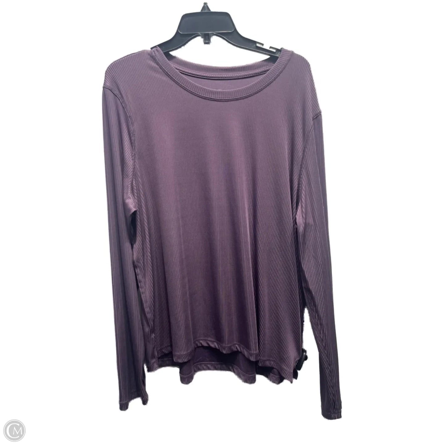 Top Long Sleeve Basic By Danskin In Purple, Size: Xxl