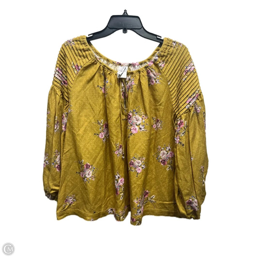 Top Long Sleeve By steele In Green, Size: Xs