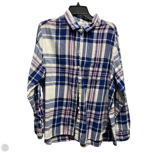 Top Long Sleeve By Old Navy In Blue, Size: Xxl