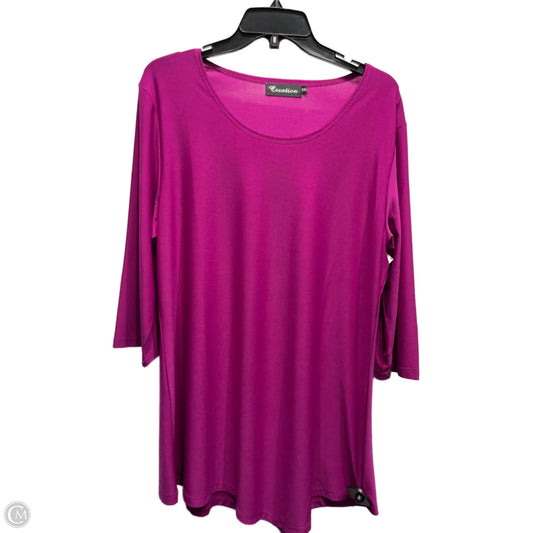 Top Long Sleeve Basic By creation In Purple, Size: Xxl