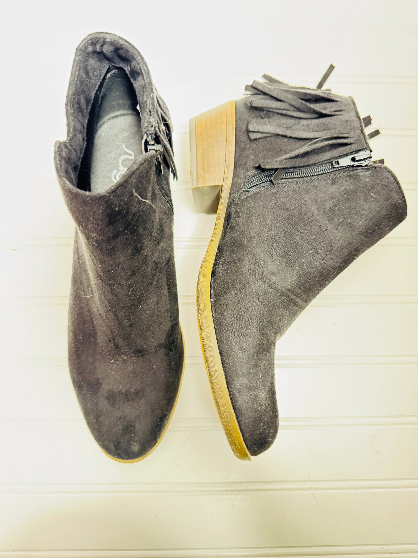 Boots Ankle Flats By Sugar In Black, Size: 9