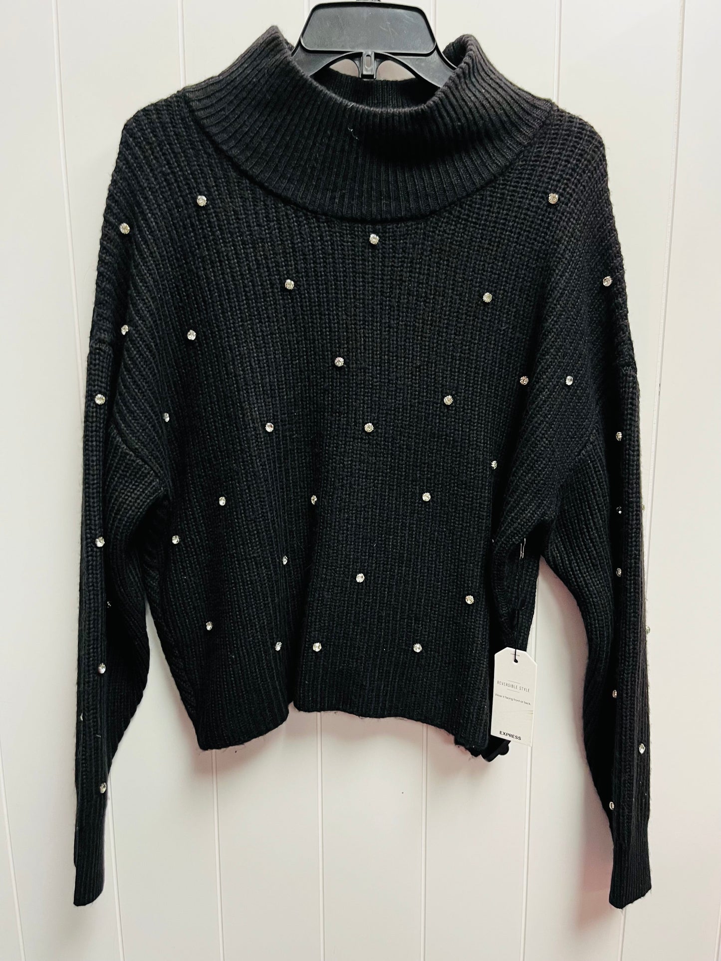 Sweater By Express In Black, Size: L