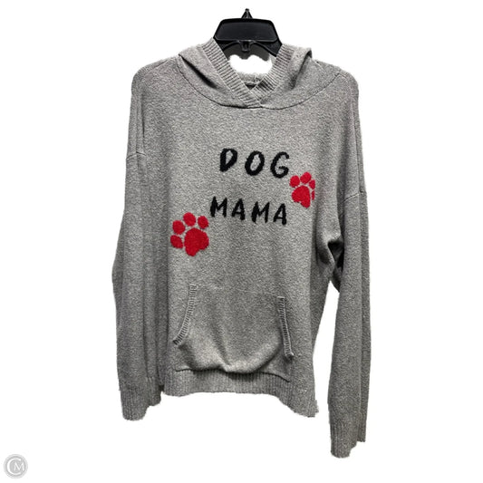 Sweatshirt Hoodie By Lou And Grey In Grey, Size: M