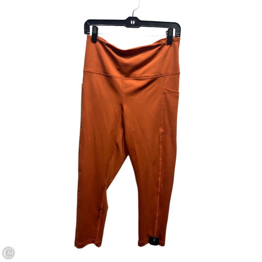 Athletic Leggings By 90 Degrees By Reflex In Orange, Size: Xl