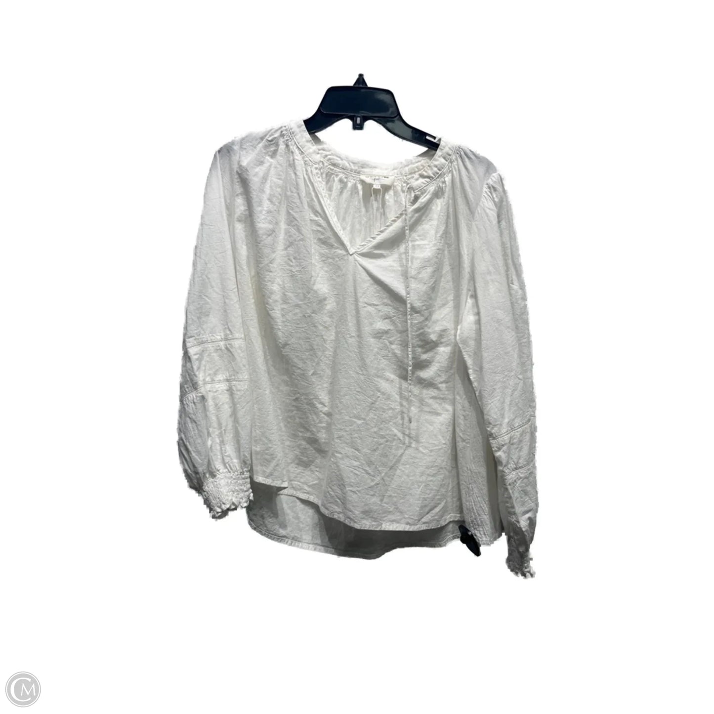 Top Long Sleeve By grace & mia In White, Size: S